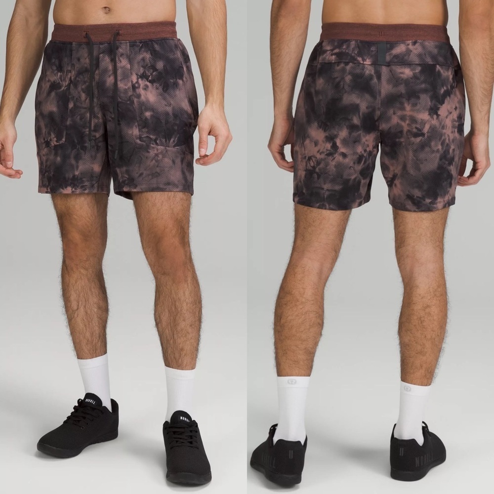 Lululemon 2021 Mens Shorts Brown‎ Textured Tech 7" Training Anti Stink Running S